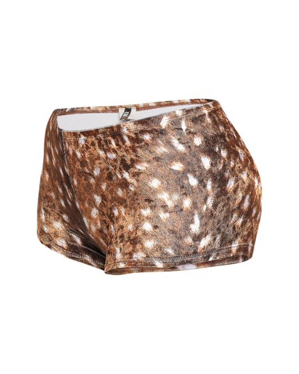 Deer velvet printed low rise shorts - Muvin 