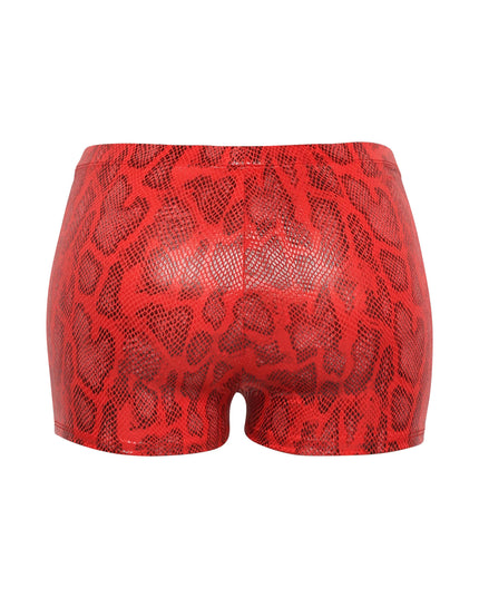 Foiled animal printed highwaisted shorts - Muvin 