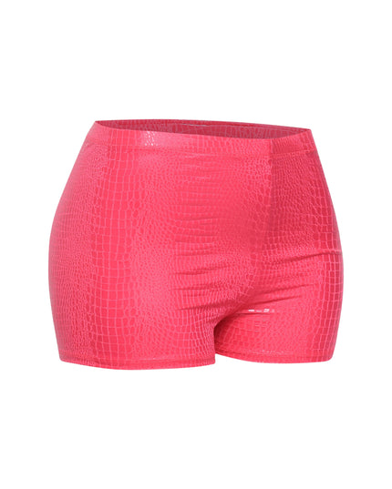 Foiled animal printed highwaisted shorts - Muvin 