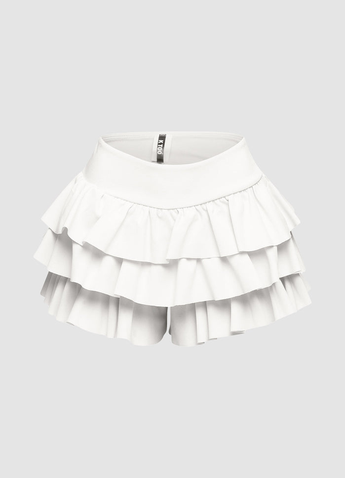 Sugar Rush Ruffle Cotton Shorts.. - Muvin 
