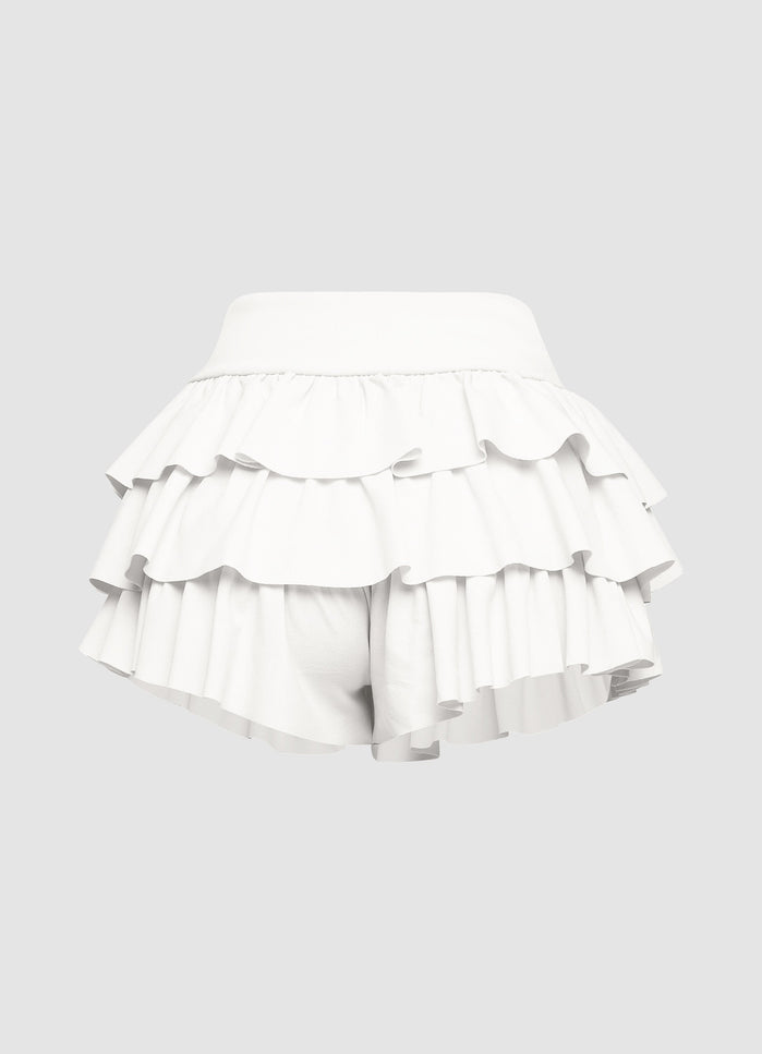 Sugar Rush Ruffle Cotton Shorts. - Muvin 