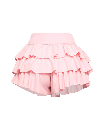 Solid ruffled shorts - Muvin 