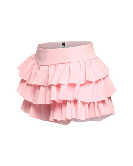 Solid ruffled shorts - Muvin 