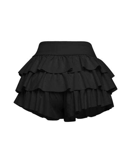Solid ruffled shorts - Muvin 