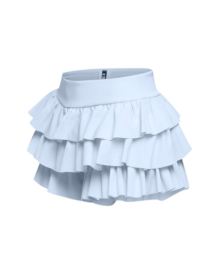 Solid ruffled shorts - Muvin 