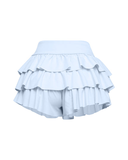 Solid ruffled shorts - Muvin 