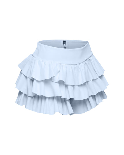 Solid ruffled shorts - Muvin 