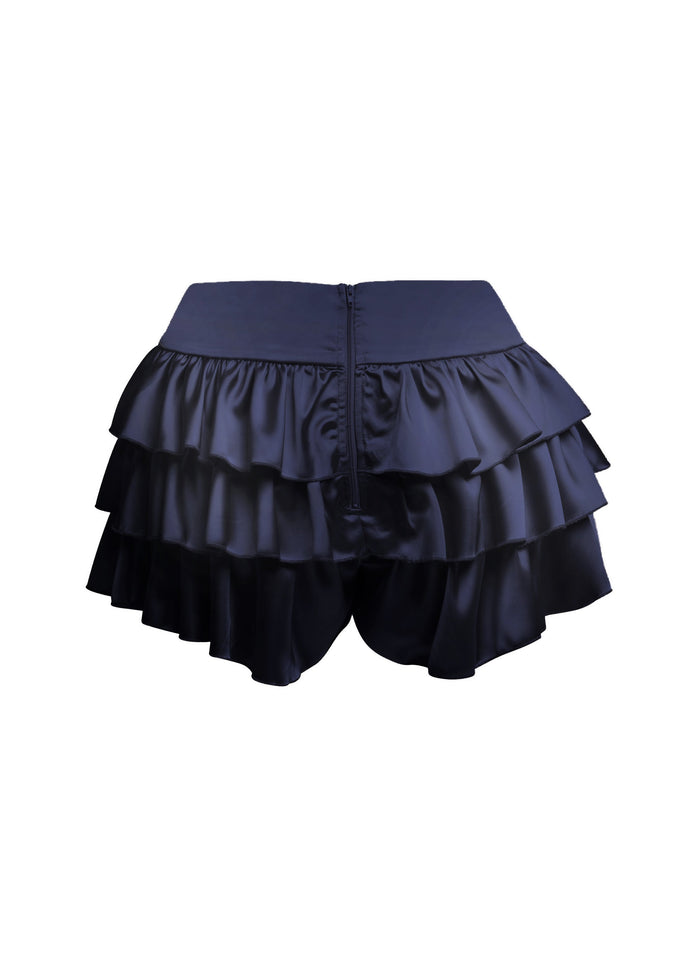 Satin ruffled shorts - Muvin 