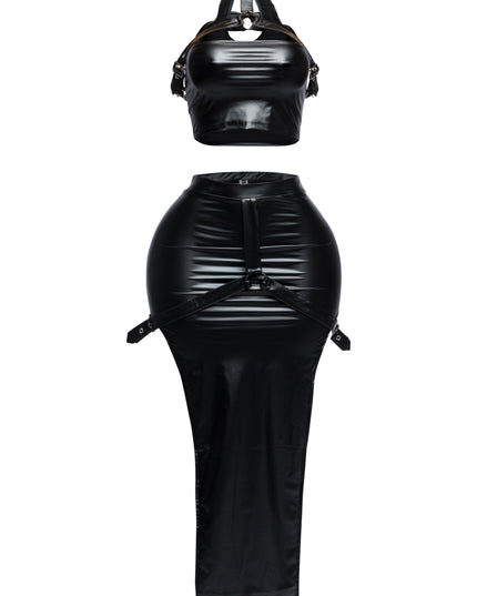 Chocker halter top & maxi skirt set - Muvin 