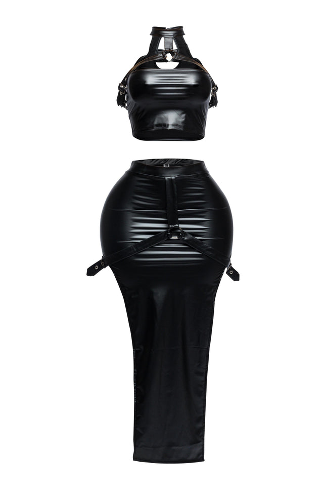 Chocker halter top & maxi skirt set - Muvin 