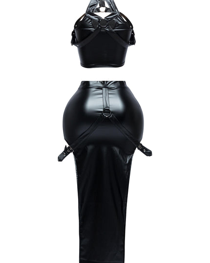 Chocker halter top & maxi skirt set - Muvin 