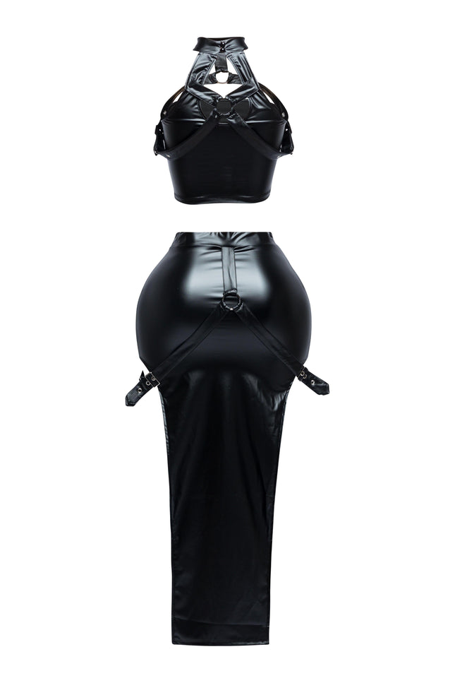 Chocker halter top & maxi skirt set - Muvin 