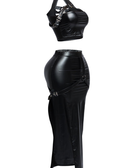 Chocker halter top & maxi skirt set - Muvin 