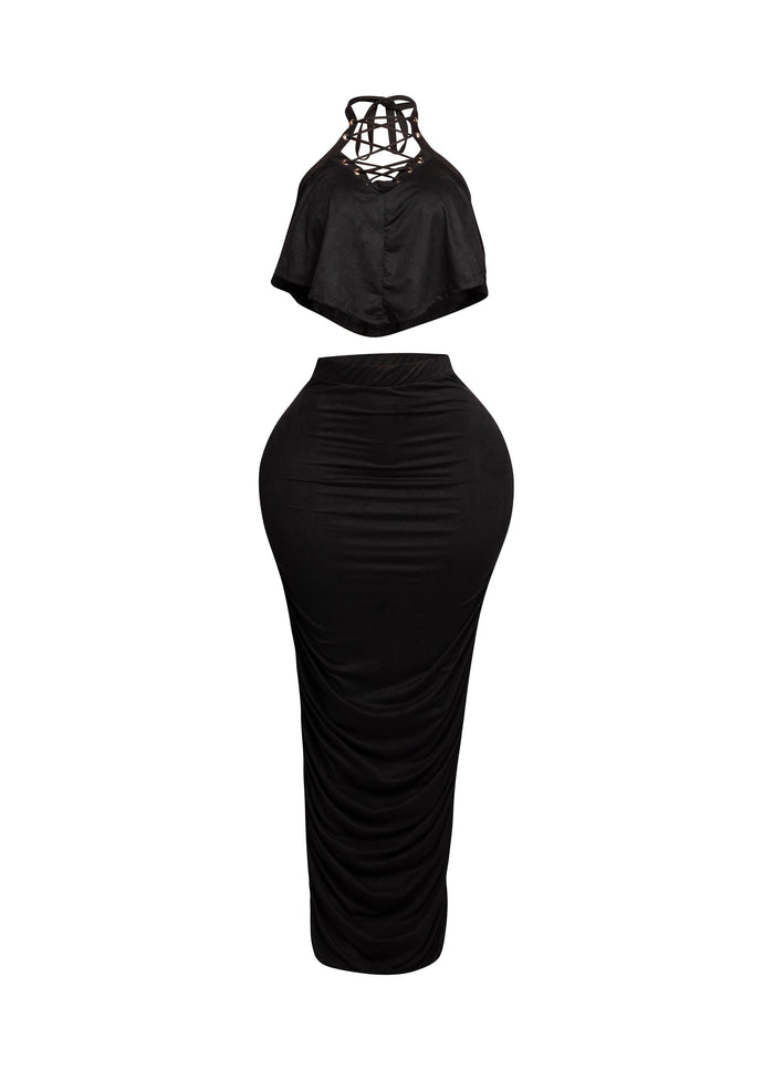 Halter top maxi skirt set - Muvin 