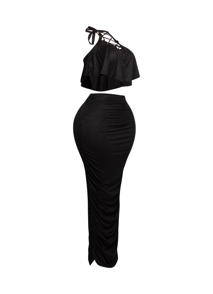 Halter top maxi skirt set - Muvin 