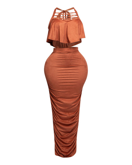 Halter top maxi skirt set - Muvin 
