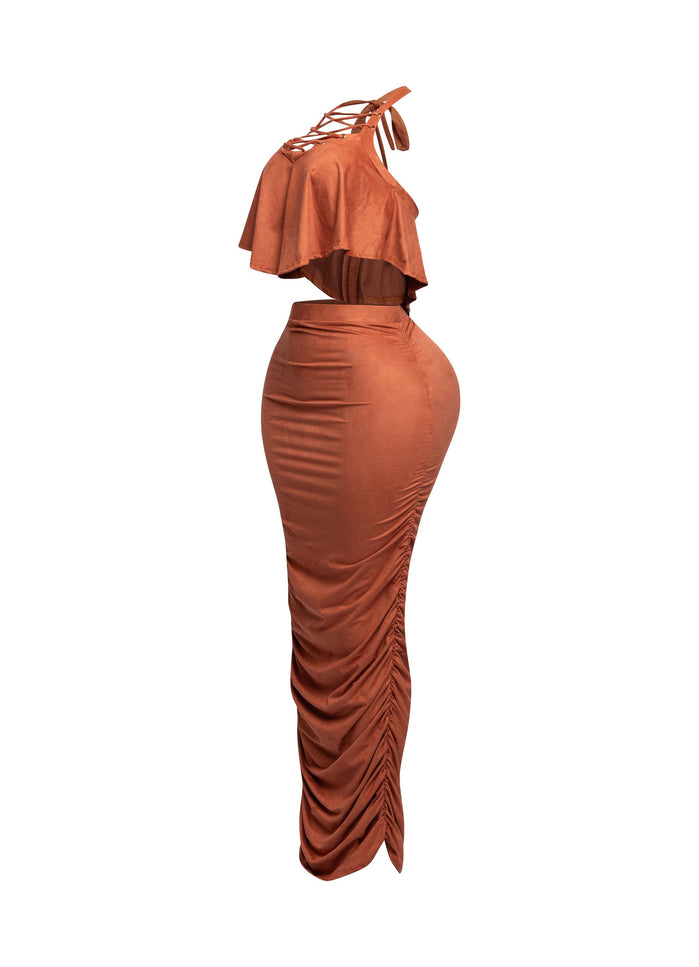 Halter top maxi skirt set - Muvin 