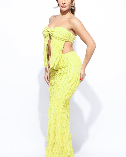 Ruffle designed skirt set - Muvin 