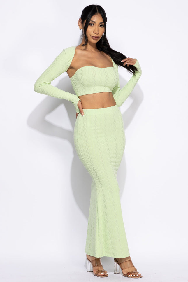 Tube top, bolero top, maxi skirt set - Muvin 