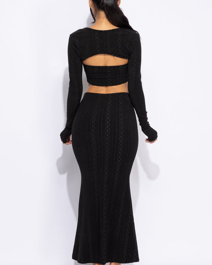 Tube top, bolero top, maxi skirt set - Muvin 