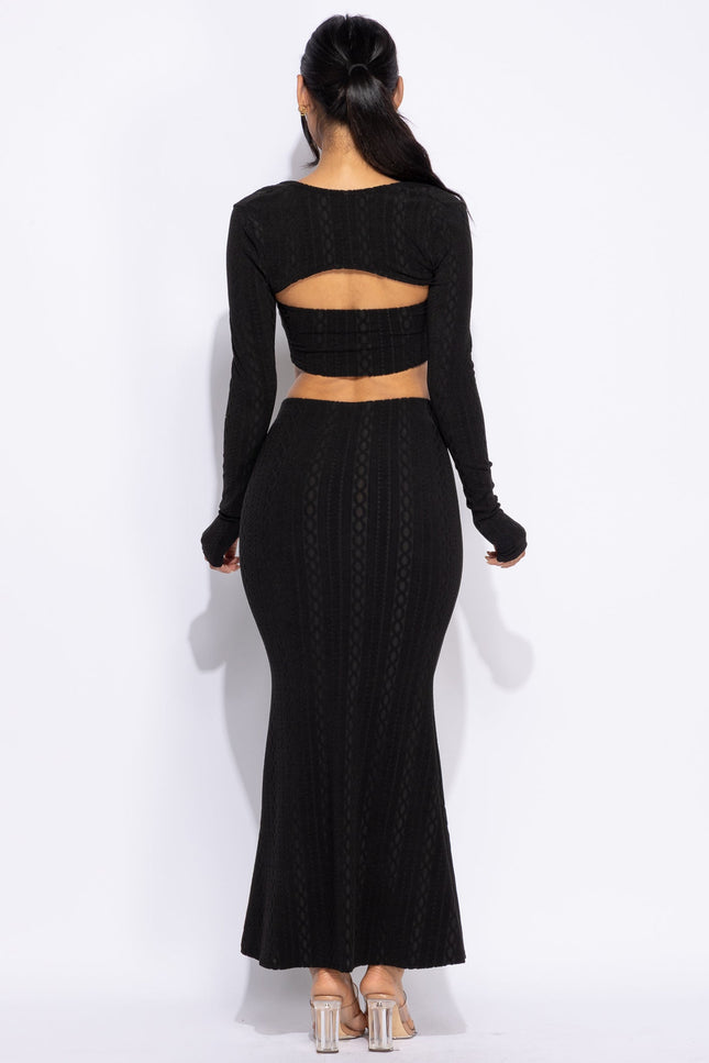 Tube top, bolero top, maxi skirt set - Muvin 