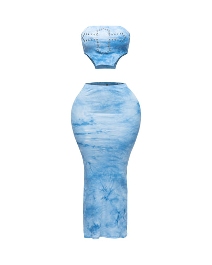 Tie dye tube top and maxi skirt - Muvin 