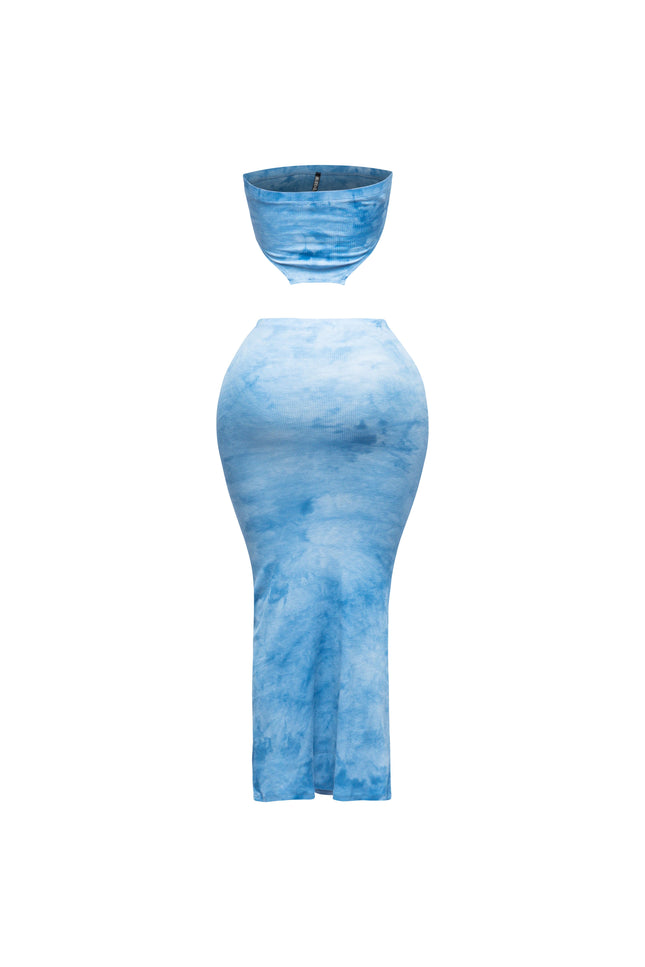 Tie dye tube top and maxi skirt - Muvin 