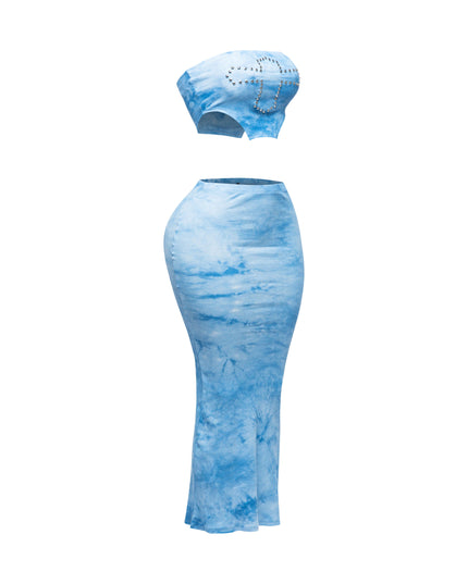 Tie dye tube top and maxi skirt - Muvin 