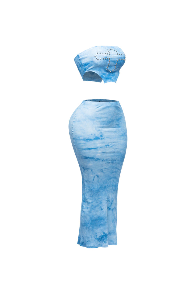 Tie dye tube top and maxi skirt - Muvin 