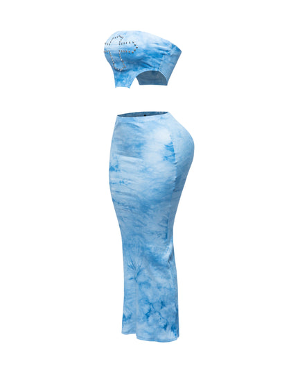 Tie dye tube top and maxi skirt - Muvin 