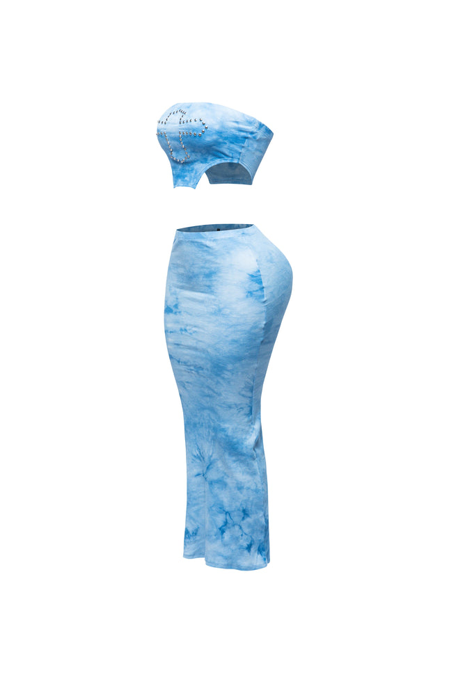 Tie dye tube top and maxi skirt - Muvin 