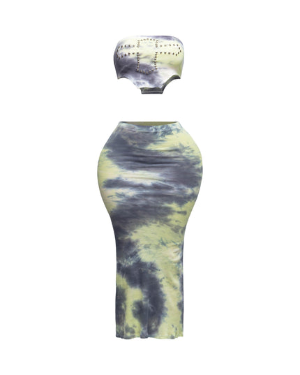 Tie dye tube top and maxi skirt - Muvin 