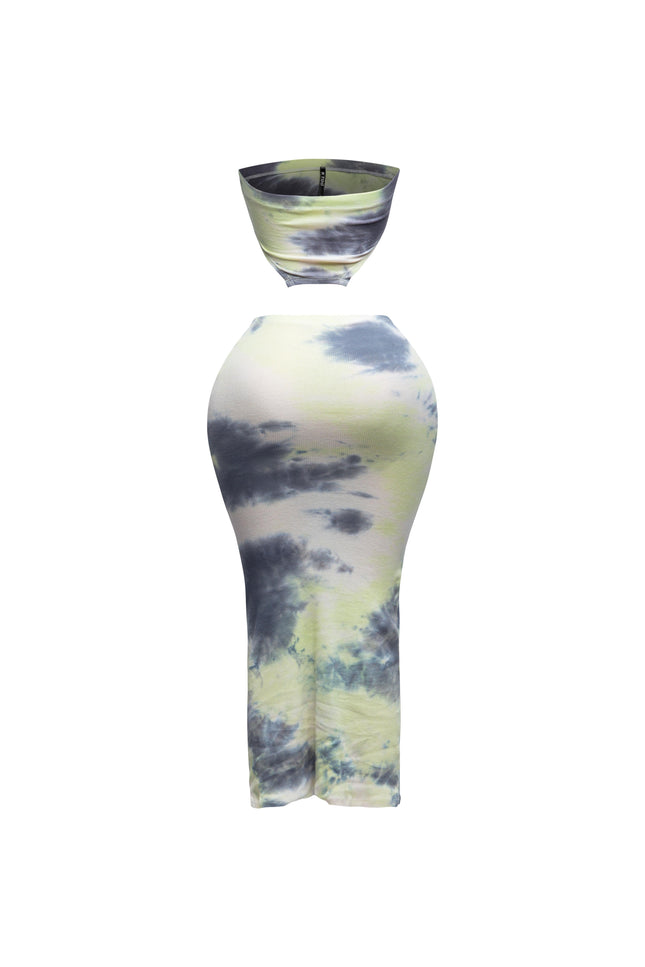 Tie dye tube top and maxi skirt - Muvin 