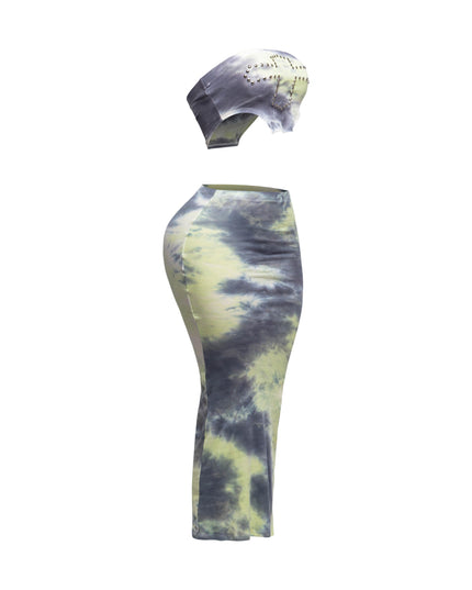 Tie dye tube top and maxi skirt - Muvin 