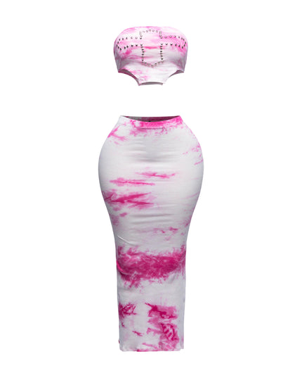 Tie dye tube top and maxi skirt - Muvin 