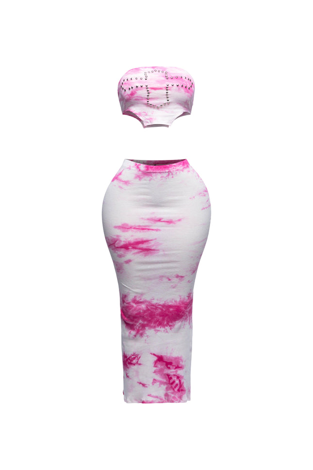 Tie dye tube top and maxi skirt - Muvin 