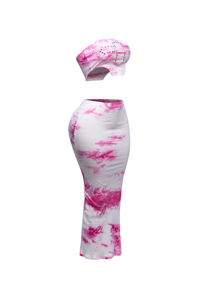 Tie dye tube top and maxi skirt - Muvin 