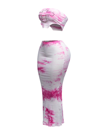 Tie dye tube top and maxi skirt - Muvin 