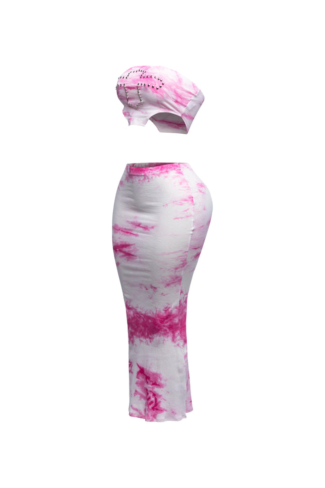 Tie dye tube top and maxi skirt - Muvin 