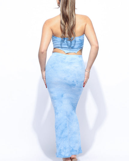 Tie dye tube top and maxi skirt - Muvin 