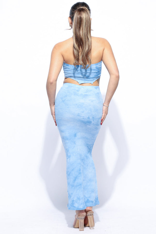 Tie dye tube top and maxi skirt - Muvin 