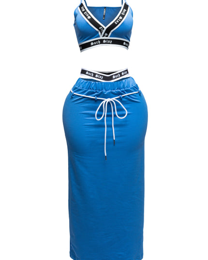 Tank crop top maxi skirt set - Muvin 