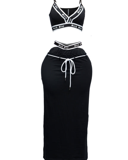 Tank crop top maxi skirt set - Muvin 