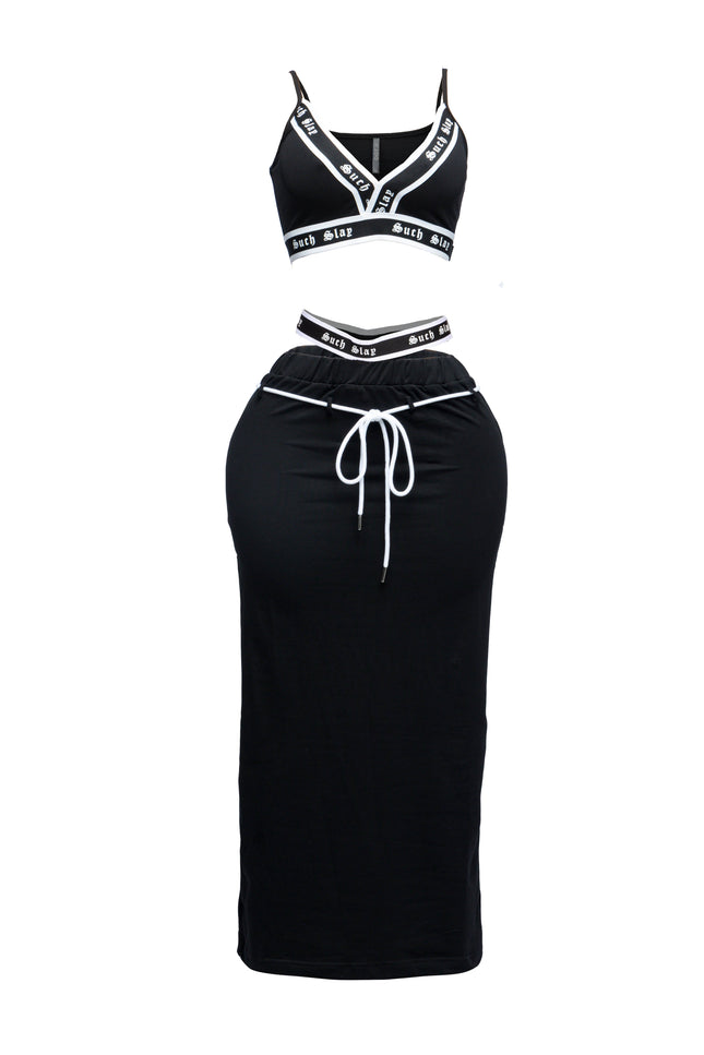 Tank crop top maxi skirt set - Muvin 