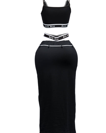 Tank crop top maxi skirt set - Muvin 