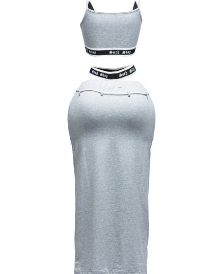 Tank crop top maxi skirt set - Muvin 