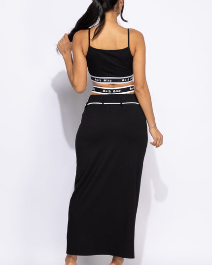 Tank crop top maxi skirt set - Muvin 
