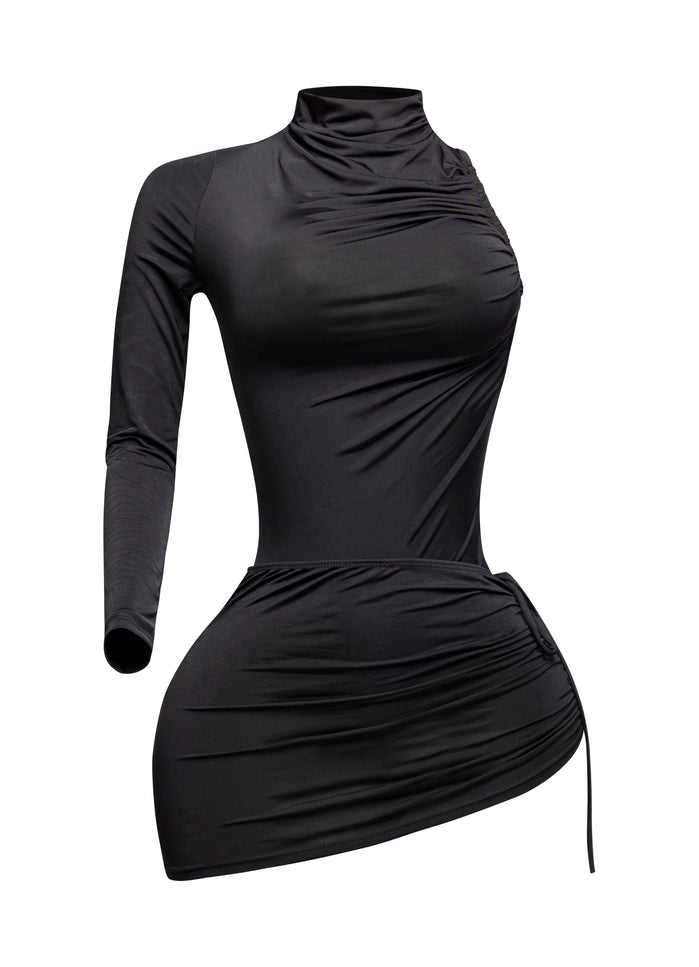 One sleeve bodysuit & mini skirt set - Muvin 
