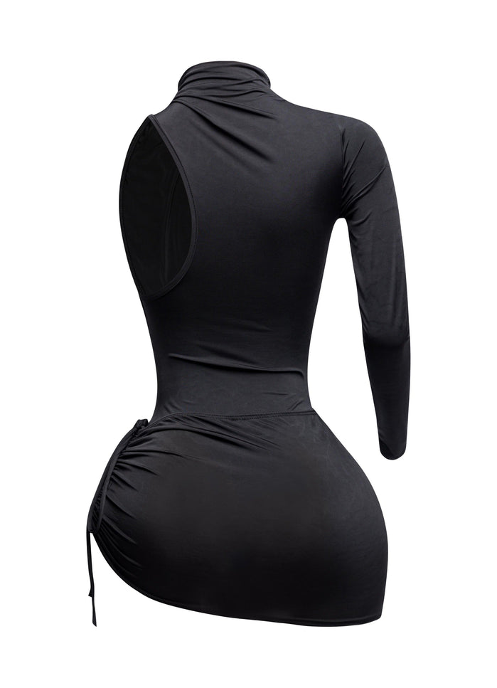 One sleeve bodysuit & mini skirt set - Muvin 