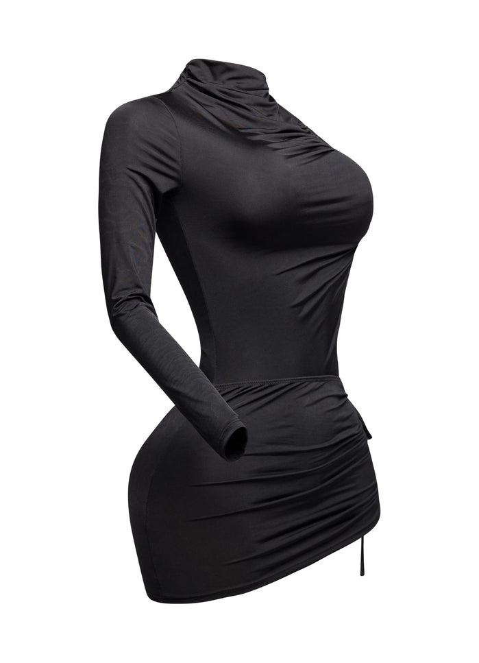 One sleeve bodysuit & mini skirt set - Muvin 